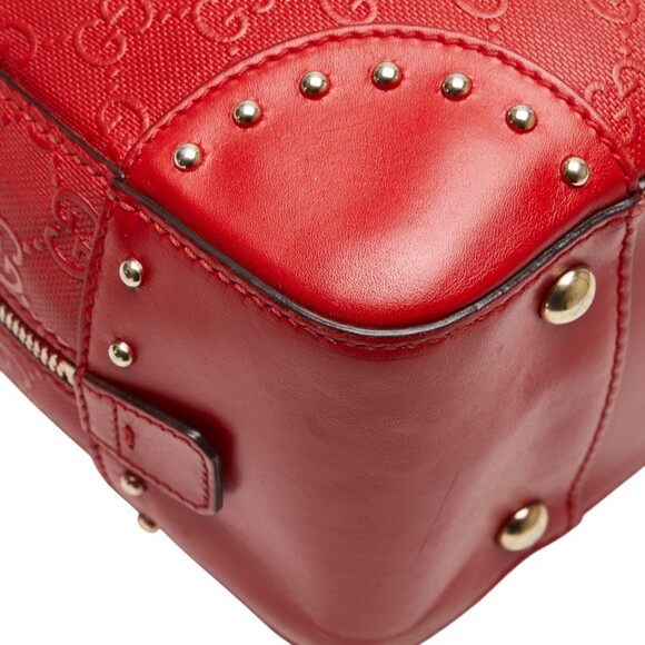 Gucci GG embossed handbag/shoulder bag, 2-way, 354224, red leather, women's. - Picture 6 of 16